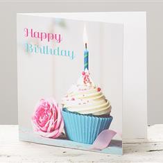 Happy Birthday Cupcake Greetings Card