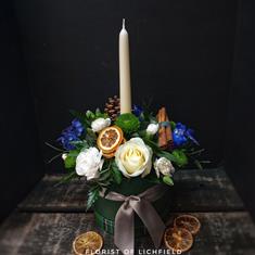 Neutral Christmas Candle Arrangement