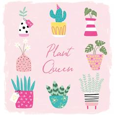 Plant Queen Greetings Card